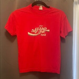 Vintage Hebrew Coca Cola crop top tee shirt